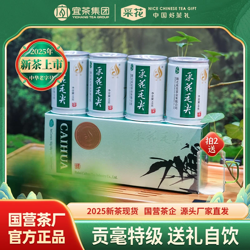采花【2025新茶现货】特级毛尖礼盒名茶品韵竹贡毫特级茶192g