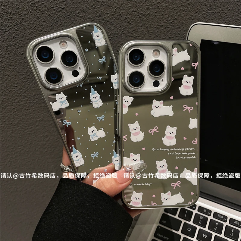 电镀大孔相框镜面适用苹果iPhone16/华为荣耀/小米手机壳pura70潮