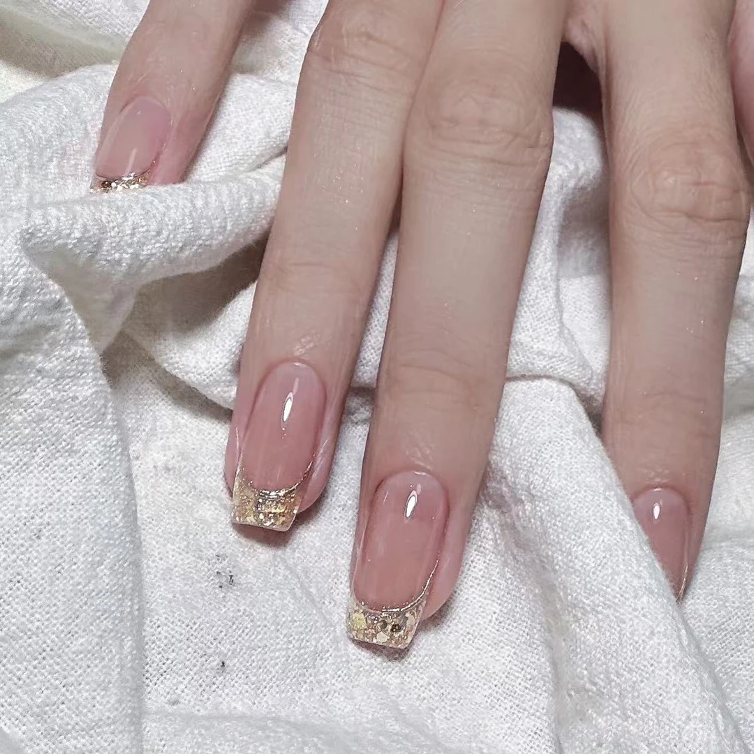 【免照灯】【Q57】高级法式朵媛儿凝胶甲贴持久防水甲贴ins指甲贴夏日