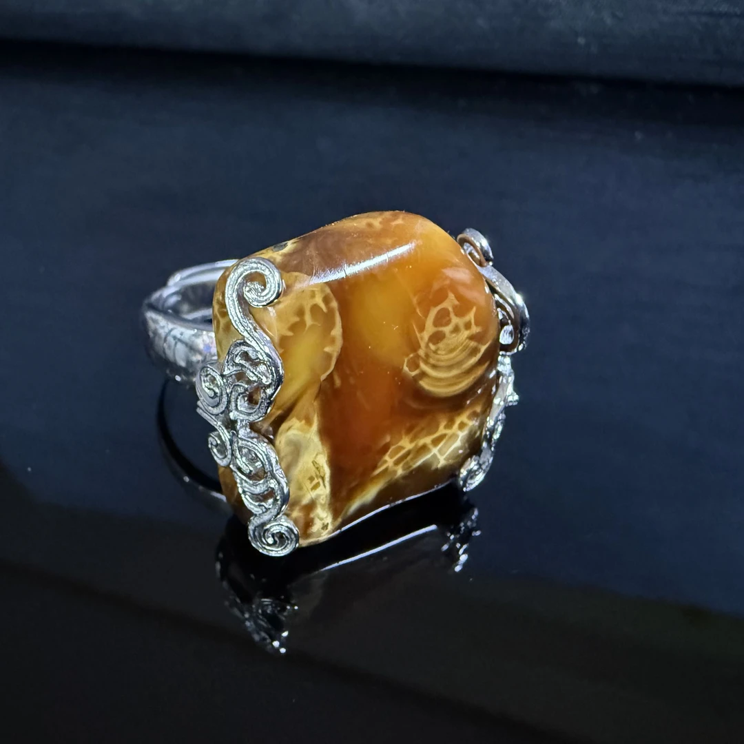 天然琥珀蜜蜡乌料