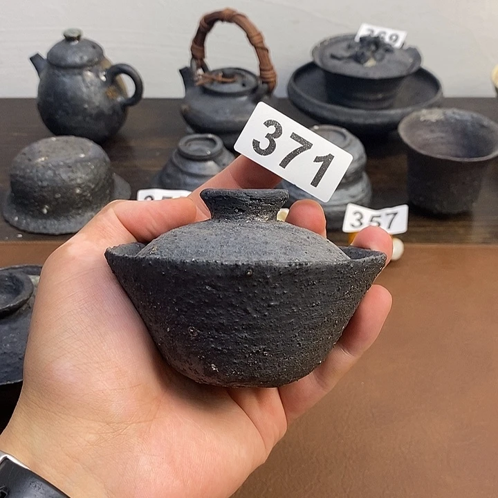 371 柴烧作者器放漏盖碗看好拍