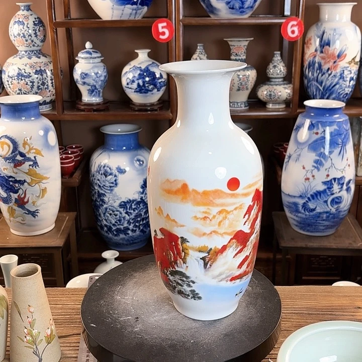 瓷片景德镇陶瓷赏瓶