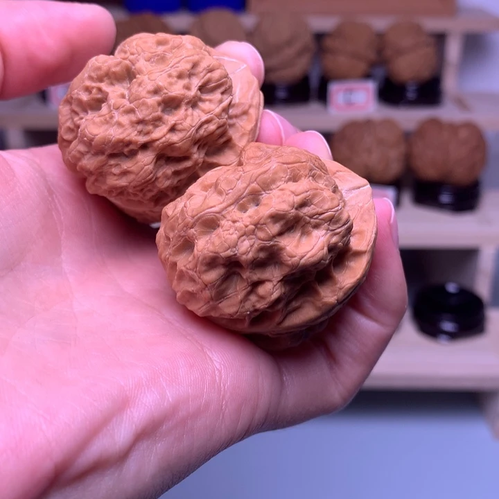 文玩核桃把件20火焰金蟾40尺