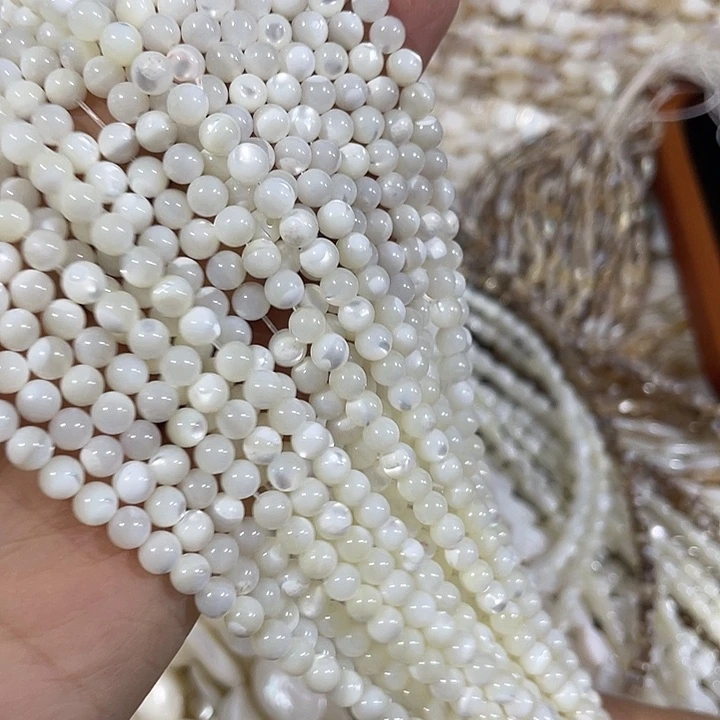合金玛瑙/玉髓珠宝半成品2条5mm马蹄螺圆珠