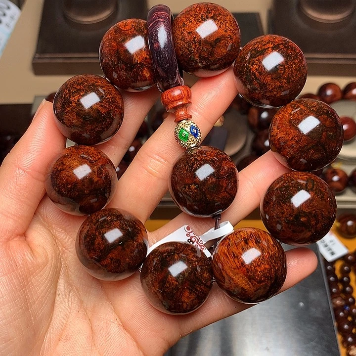 花梨木类手串/手链黄花梨风化料老挝花梨土埋料2.5