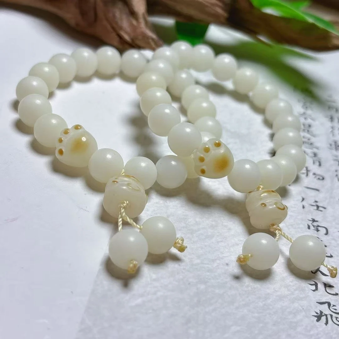 《老猪严选》CMC-007猫爪白玉菩提设计款手串约10mm多样性发其一