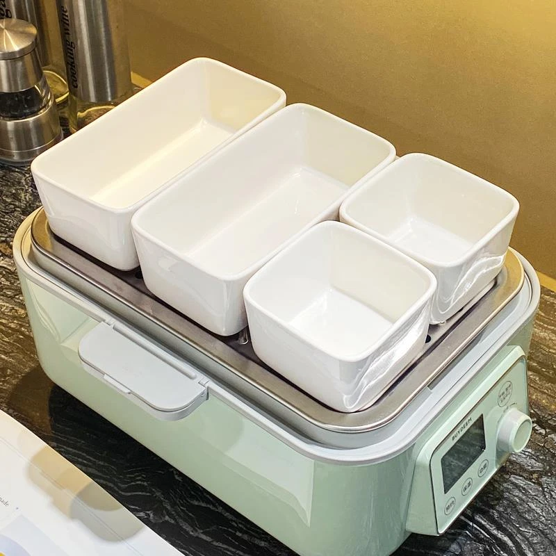 蒸碗电蒸锅专用陶瓷长方形碗耐高温儿童蒸饭碗空气炸锅日式小方碗