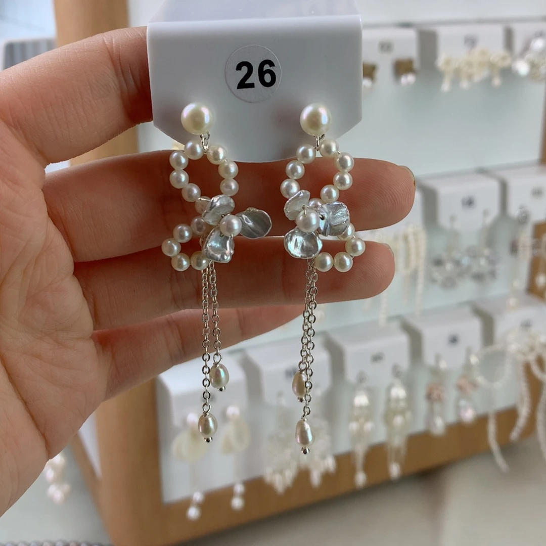 未镶嵌耳饰淡水珍珠