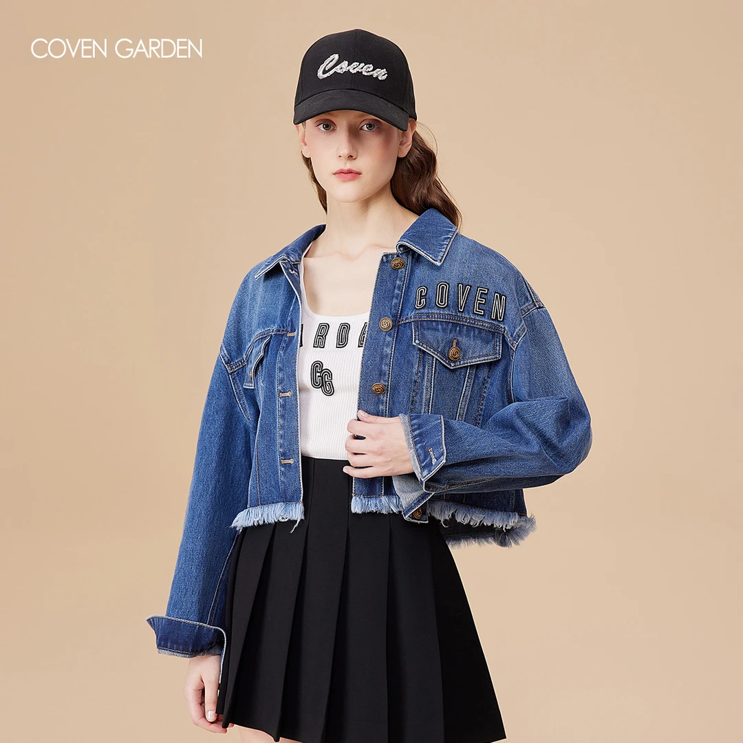 【陈大可】宽松流苏牛仔外套CTA3045010 COVEN GARDEN
