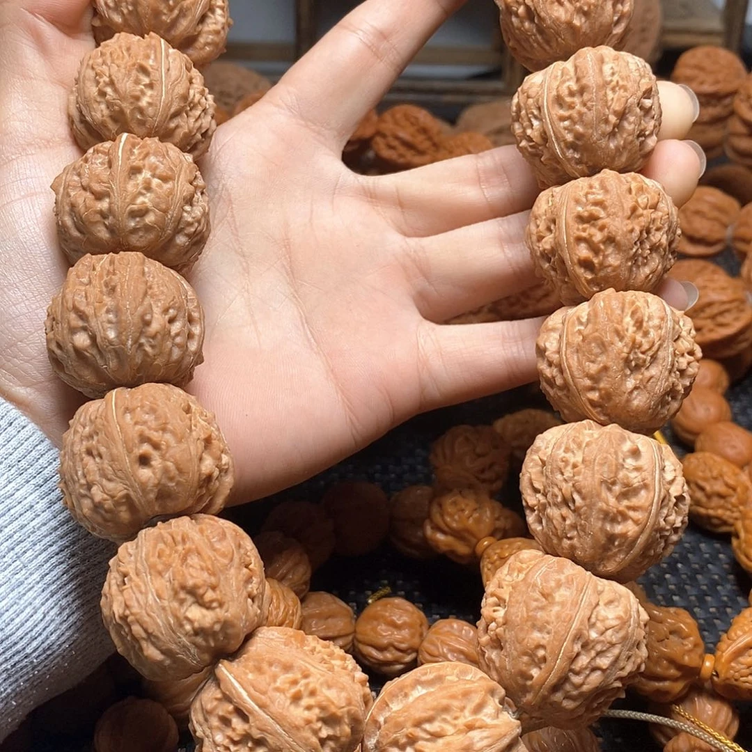 蝉***淼文玩核桃手串蚂蚁纹手持