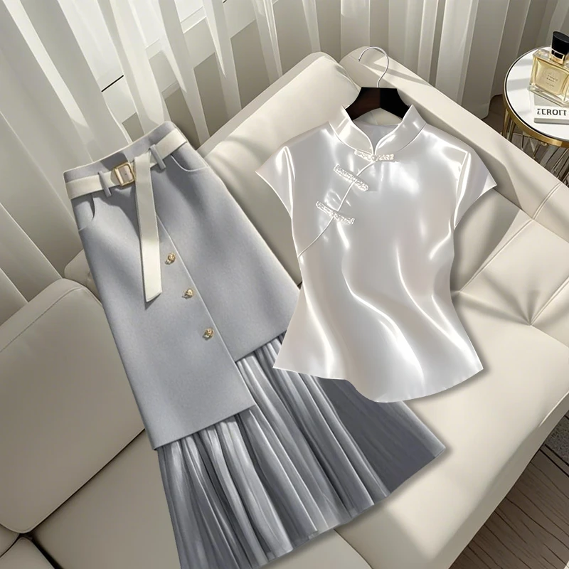 2025夏季新款今年流行爆款独特超好看气质上衣设计感显瘦半身裙女