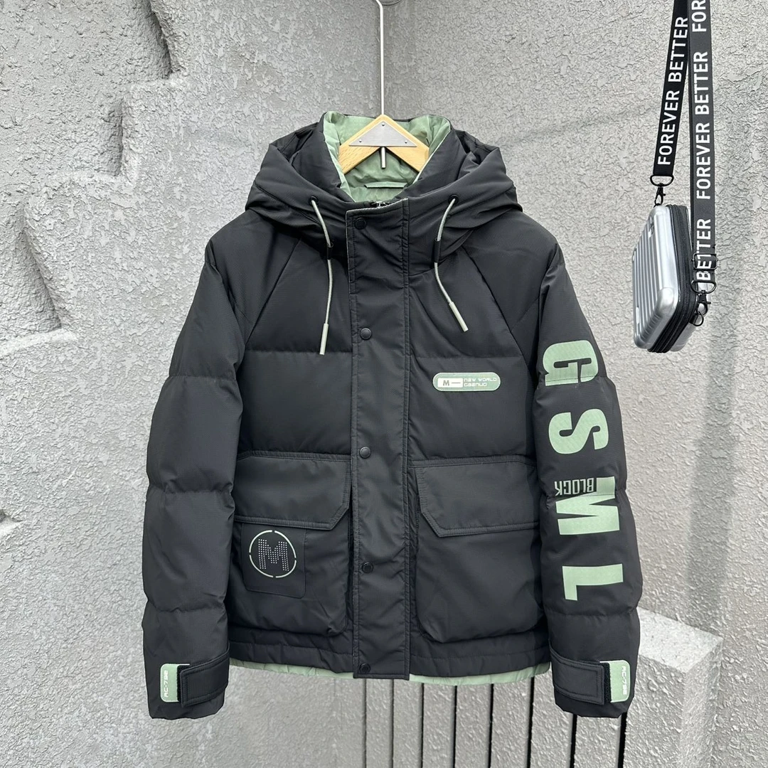 9859【清货】冬季户外连帽保暖潮流面包服休闲百搭宽松加厚抗寒外套