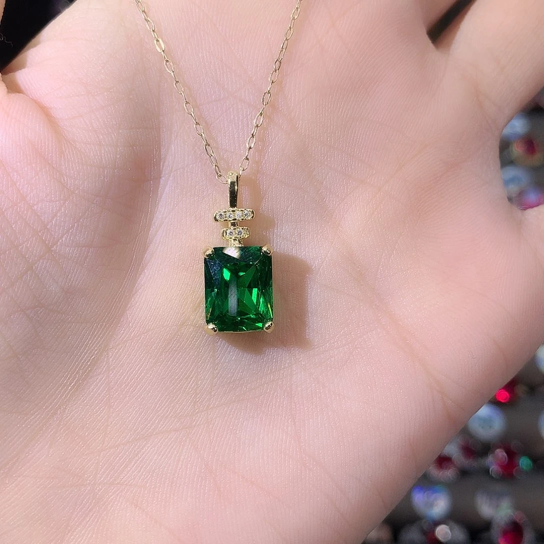 颈饰银S925镶嵌碧玺金810