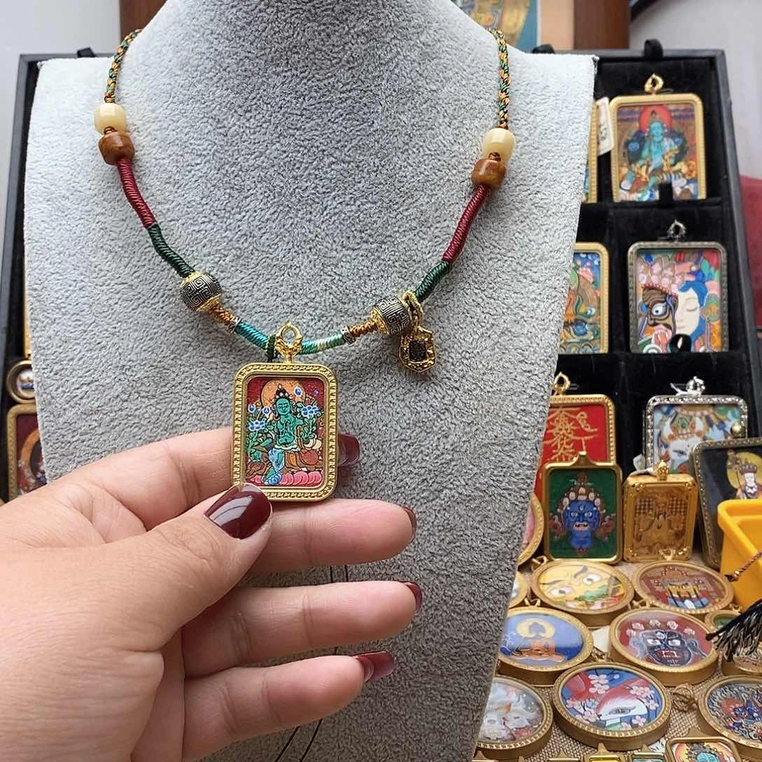 吊坠惜缘唐卡绿妈妈