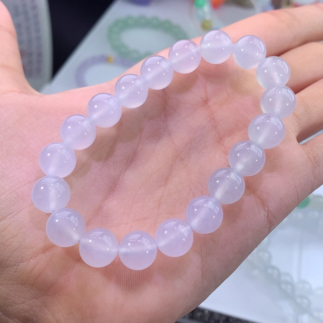 未镶嵌手链翡翠冰种白月光手串