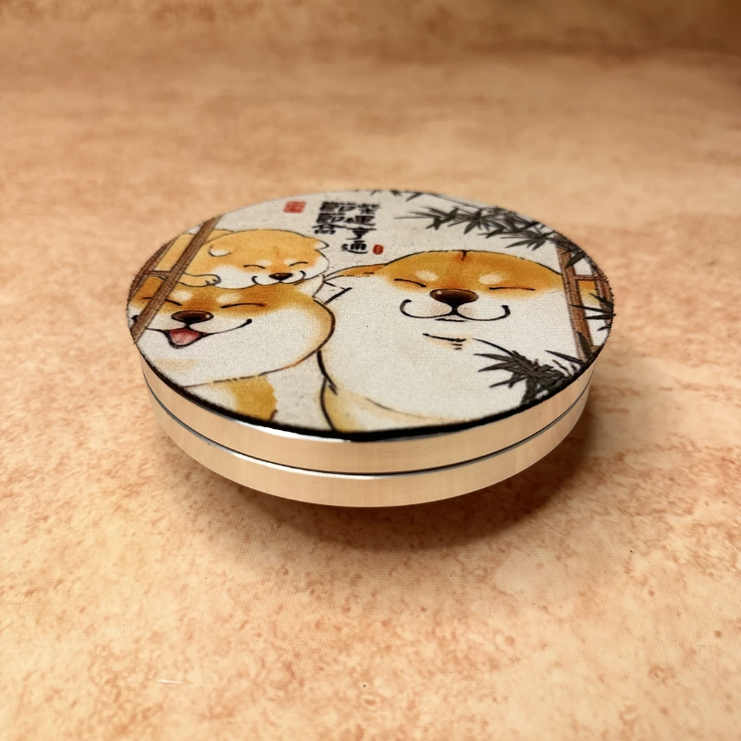 打篆平灰神器12cm直径铝合金转盘丝滑静音净重446g