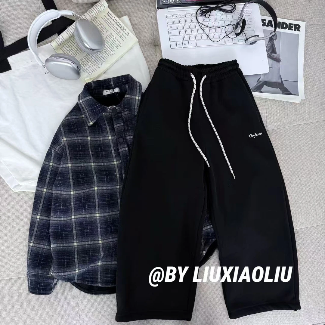 杭州六小六正版BY LIUXIAOLIU秋冬季儿童加绒卫裤 17649