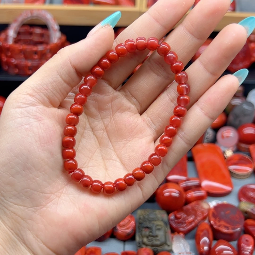 南红玛瑙配饰未镶嵌6mm