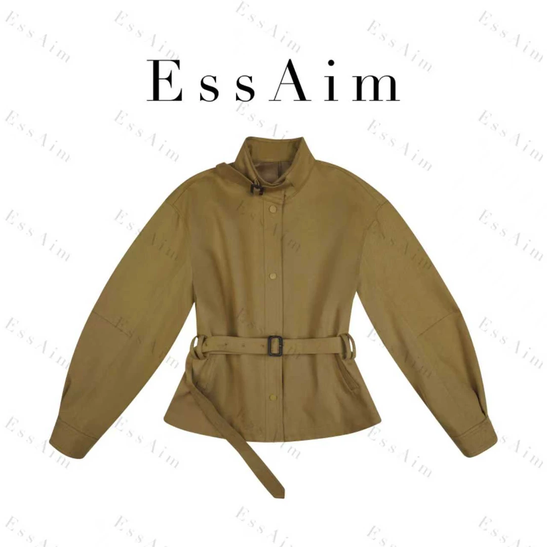 EssAim-0009 立领常规款女士设计师短外套收腰设计感设计师