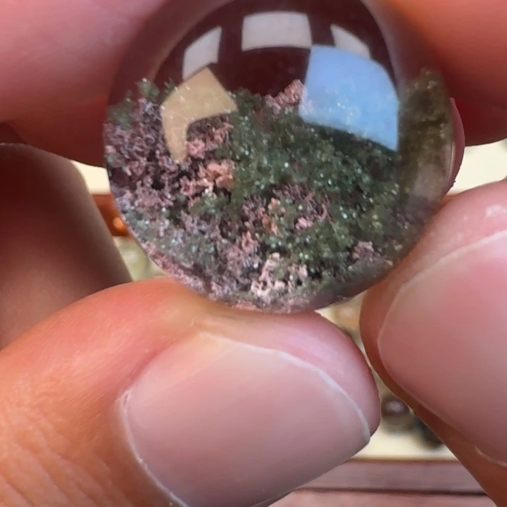 未镶嵌水晶珠宝半成品17➕粉绿幽灵