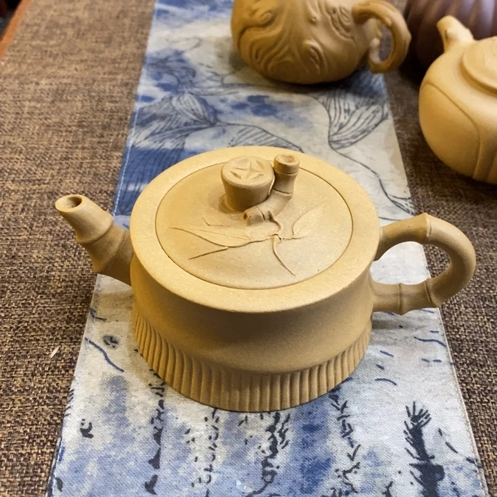 紫砂茶壶竹笋300CC原矿黄金老段新年特价