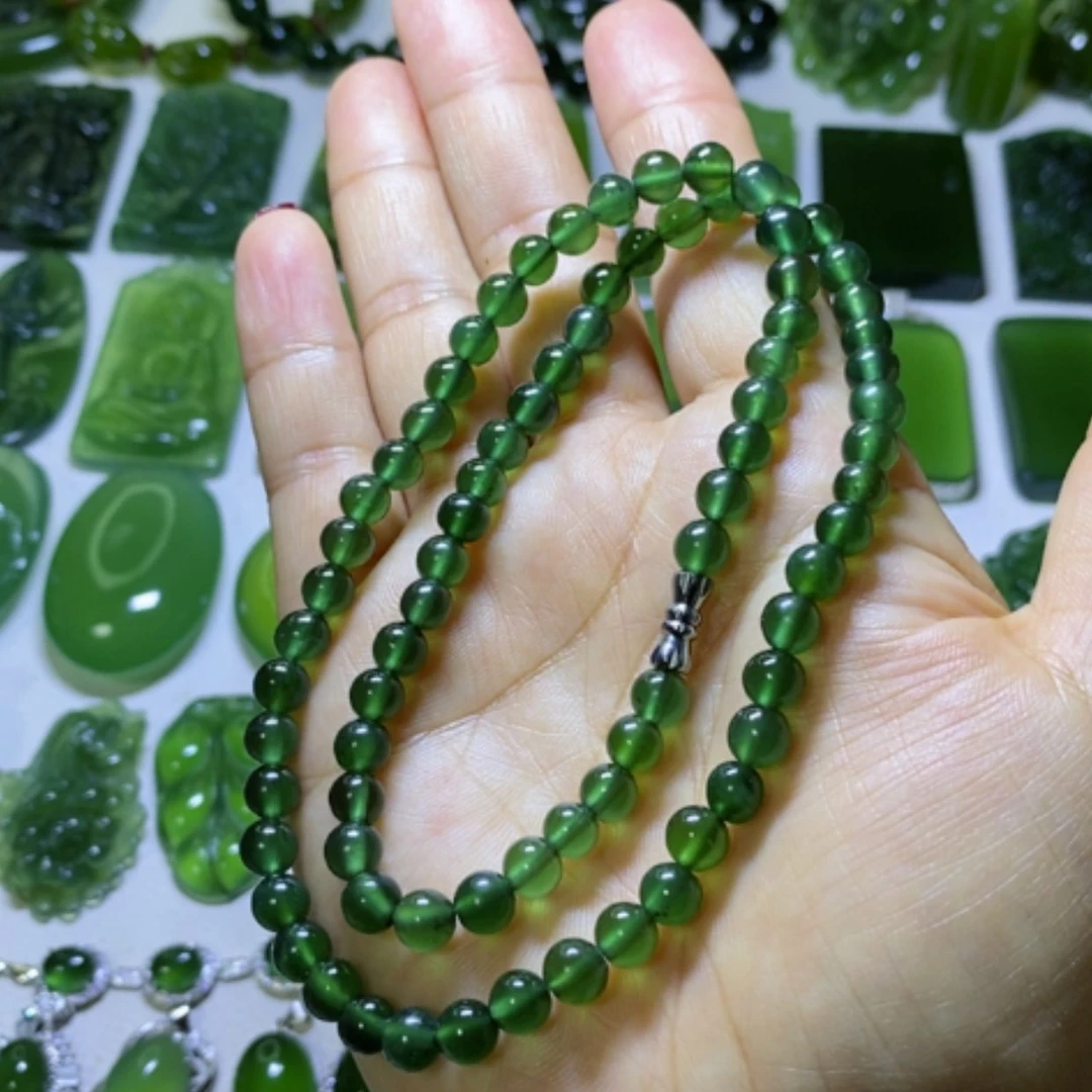 【闪购商品】蛇纹石玉项链未镶嵌