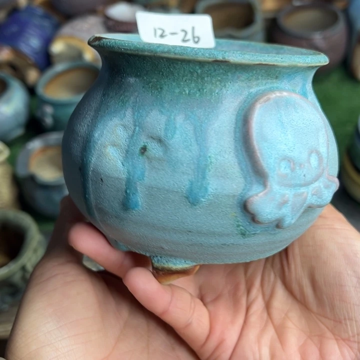 陶瓷12-26花盆小鹿园艺