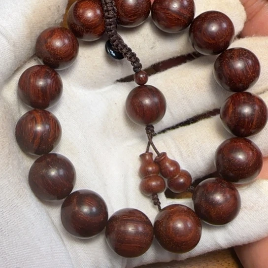 檀香紫檀（小叶紫檀）全陈化老料把件串