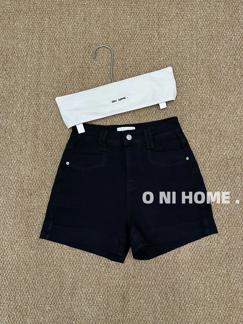 【欧尼家】韩系弹力云朵牛仔短裤 裤长36