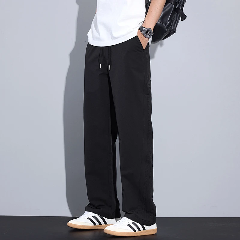 Kuvine2025新款夏季直筒休闲裤男款宽松百搭时尚简约垂感户外长裤