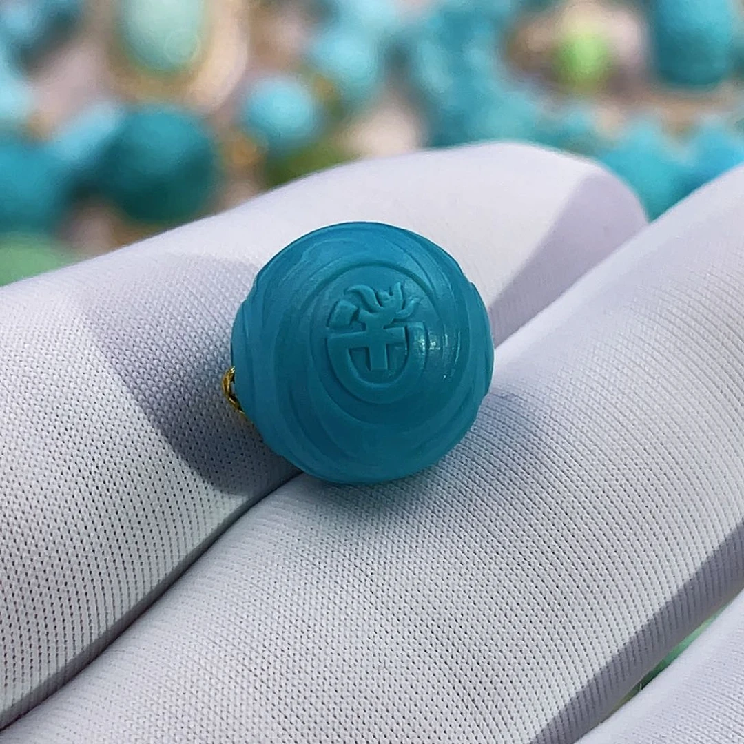 绿松石珠宝奇石未镶嵌12.2m m