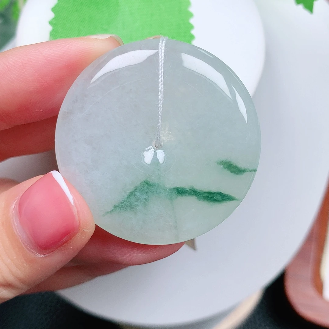 翡翠未镶嵌颈饰平安37.9-5.7