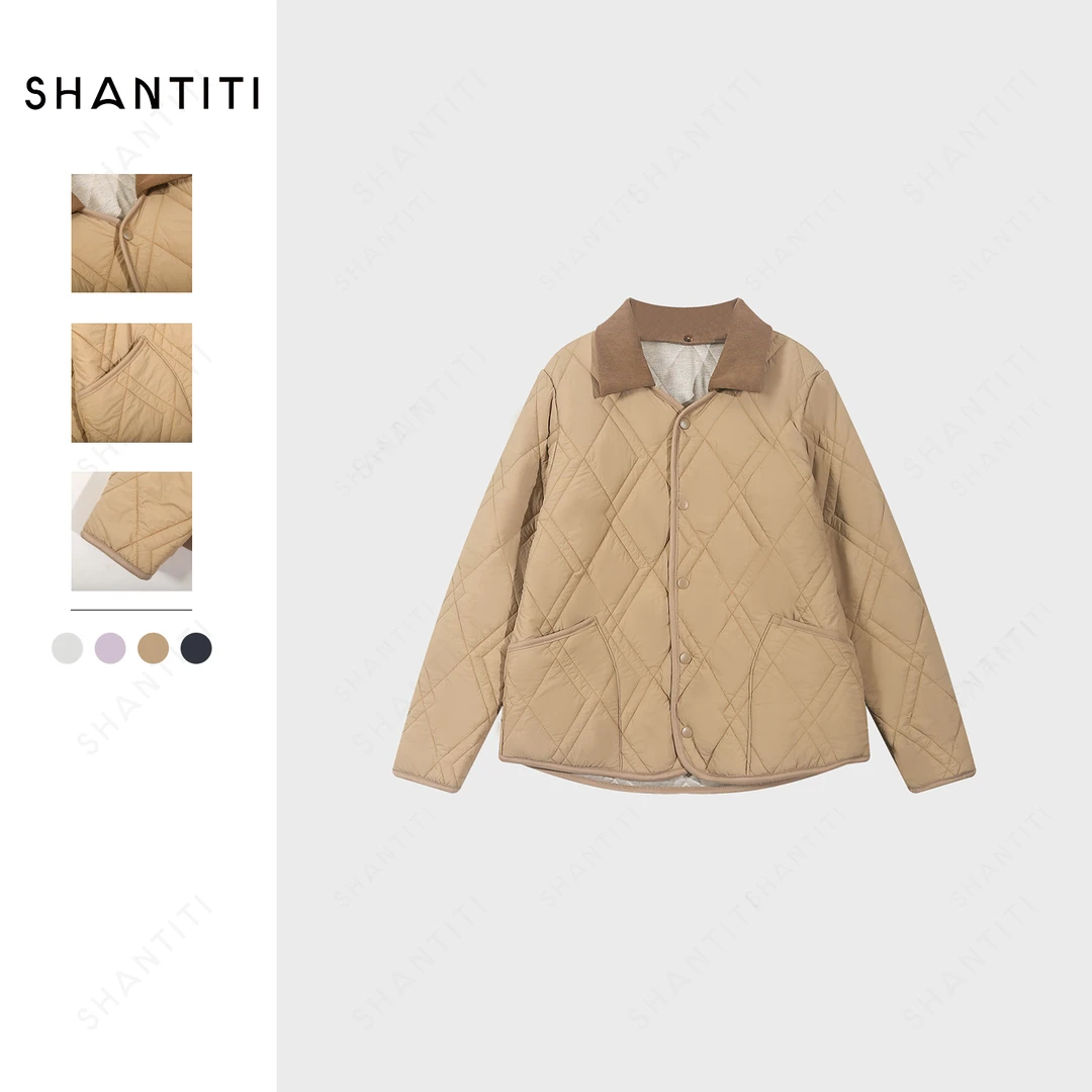 秋冬保暖外套万套绵羊毛填充款百搭保暖衣磕拆卸衣领8252