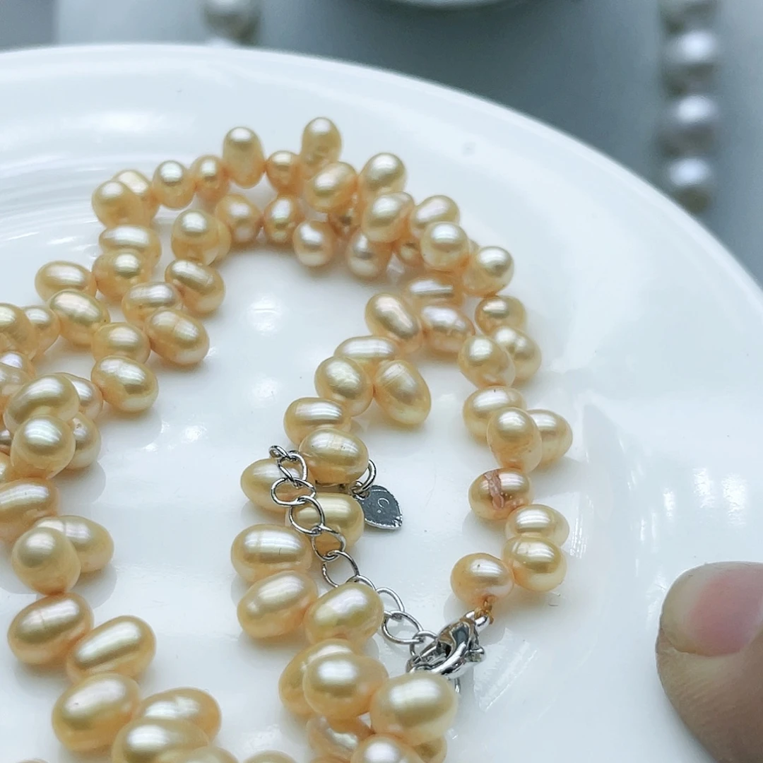 淡水珍珠颈饰钛钢