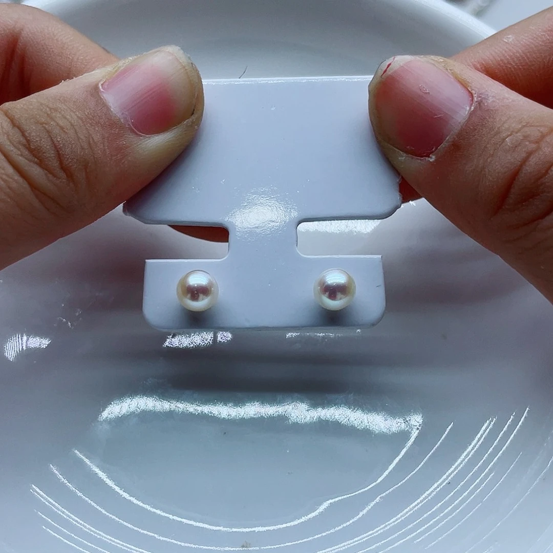 银S925镶嵌耳饰淡水珍珠