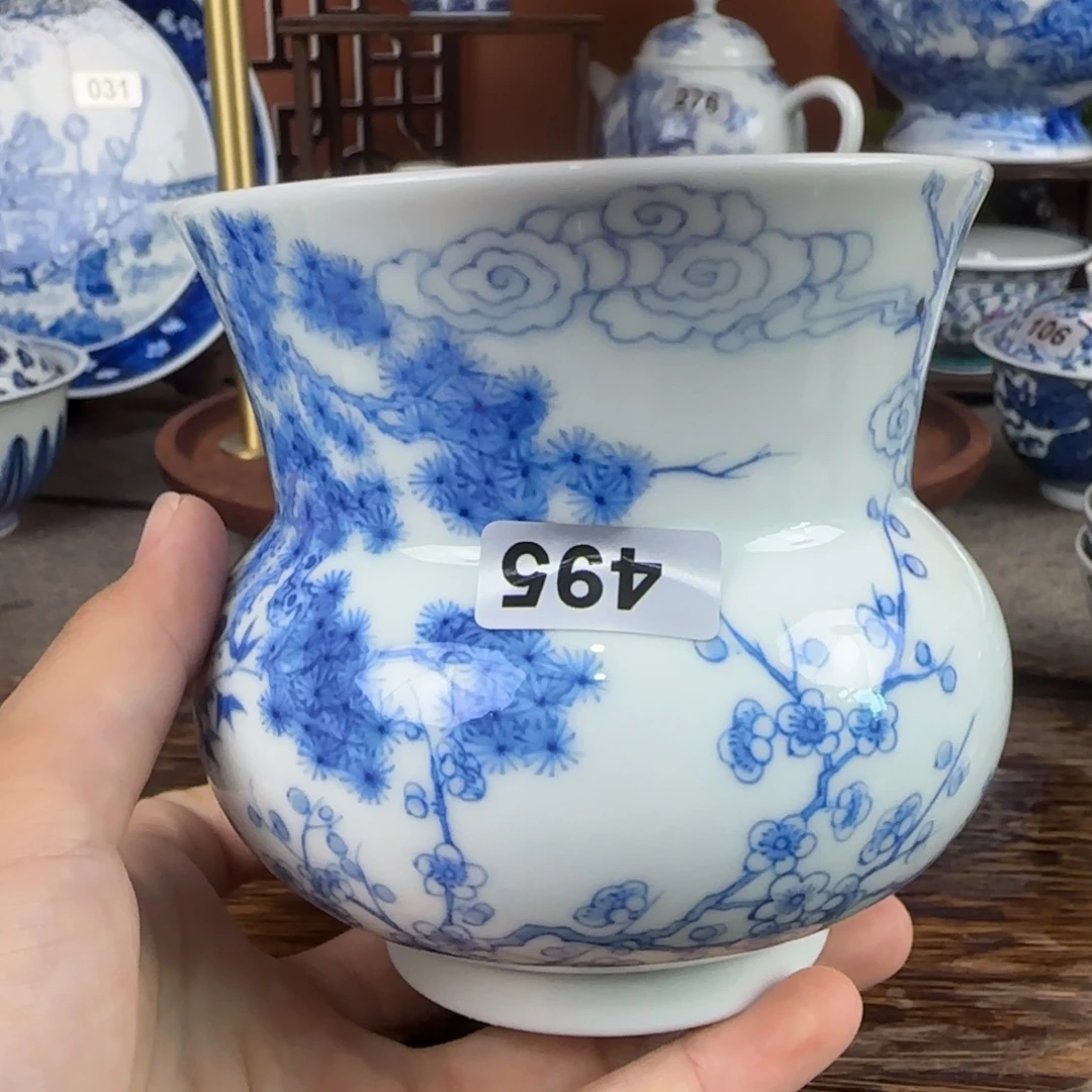 瓷片景德镇手绘青花茶器495
