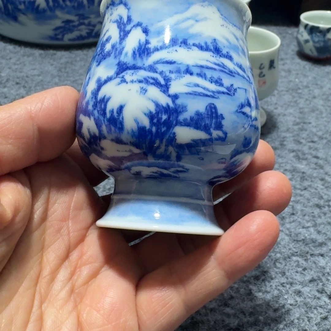 狼***兄现代景德镇陶瓷手绘茶具