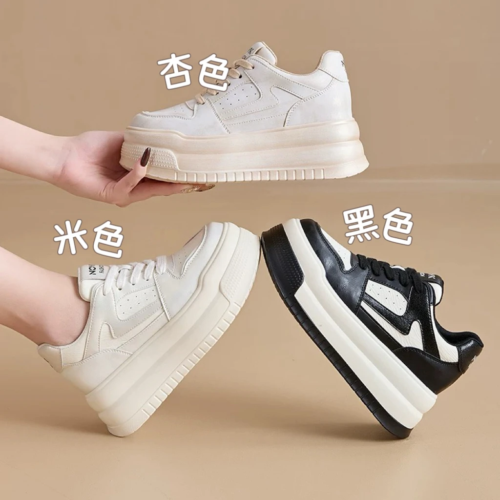 君君轻底板鞋小白鞋跟高5厘米2514