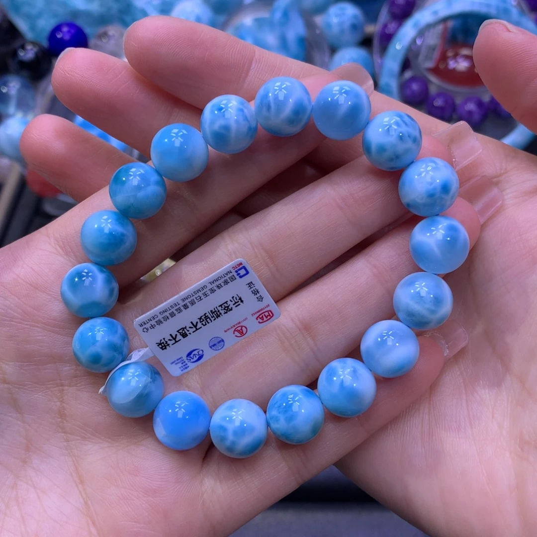 针钠钙石（海纹石）手链未镶嵌M****?