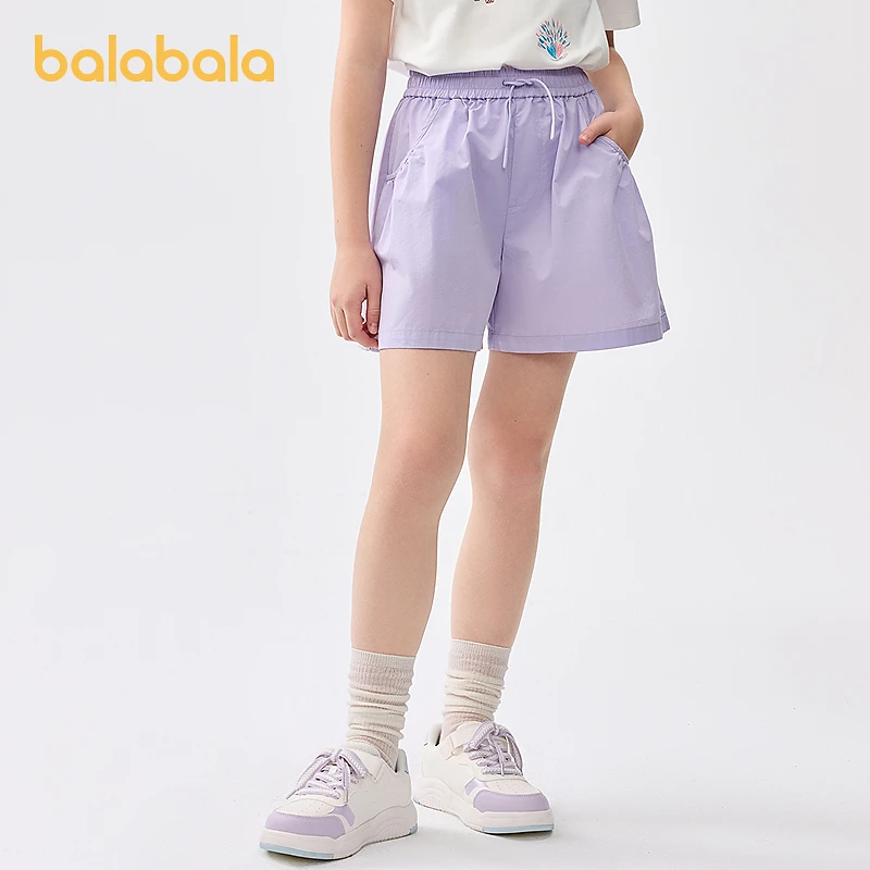 巴拉巴拉童装儿童短裤女童2025夏装新款中大童休闲凉感薄款裤子