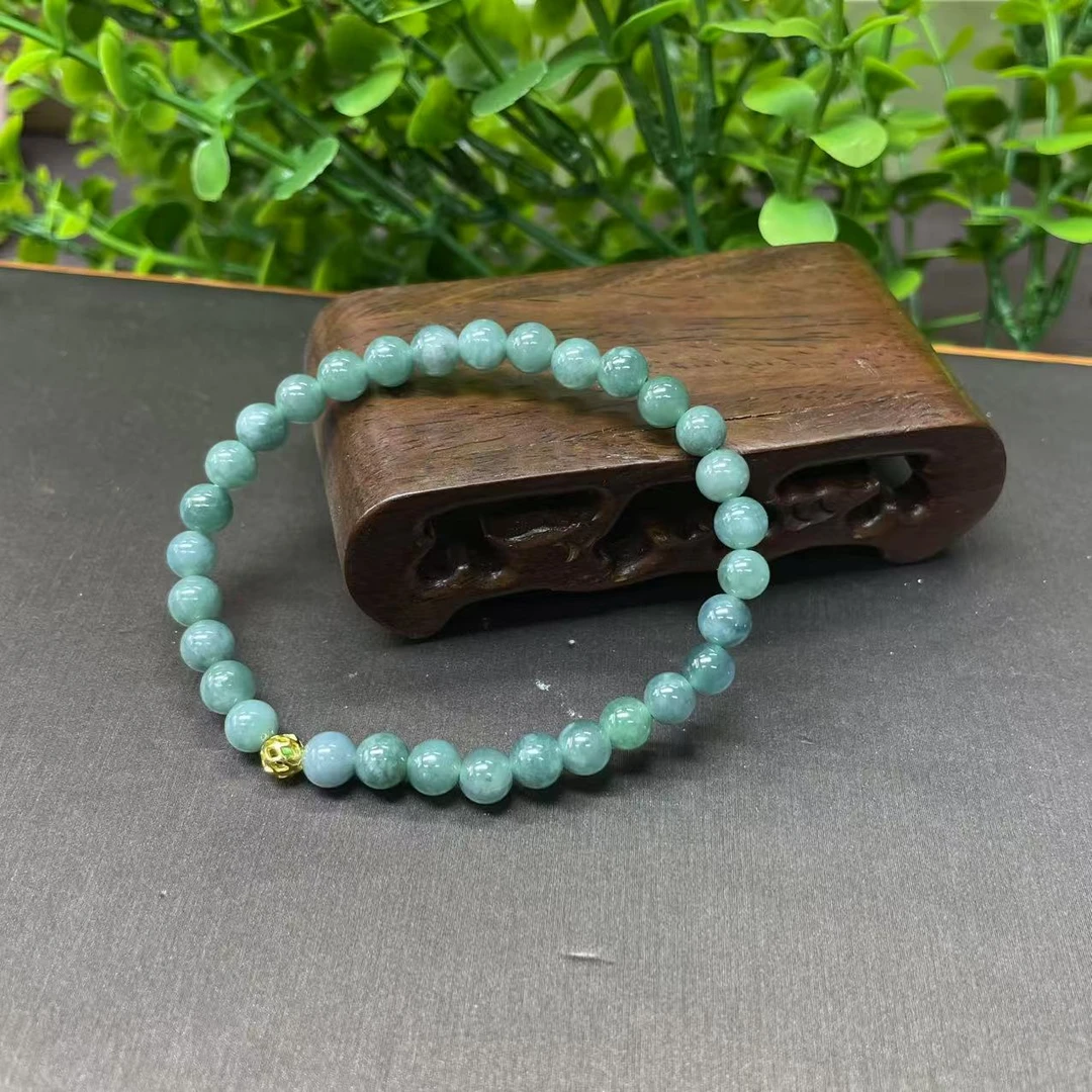 天然翡翠新中式国风单圈手串小众设计精致显气质手饰复古简约风