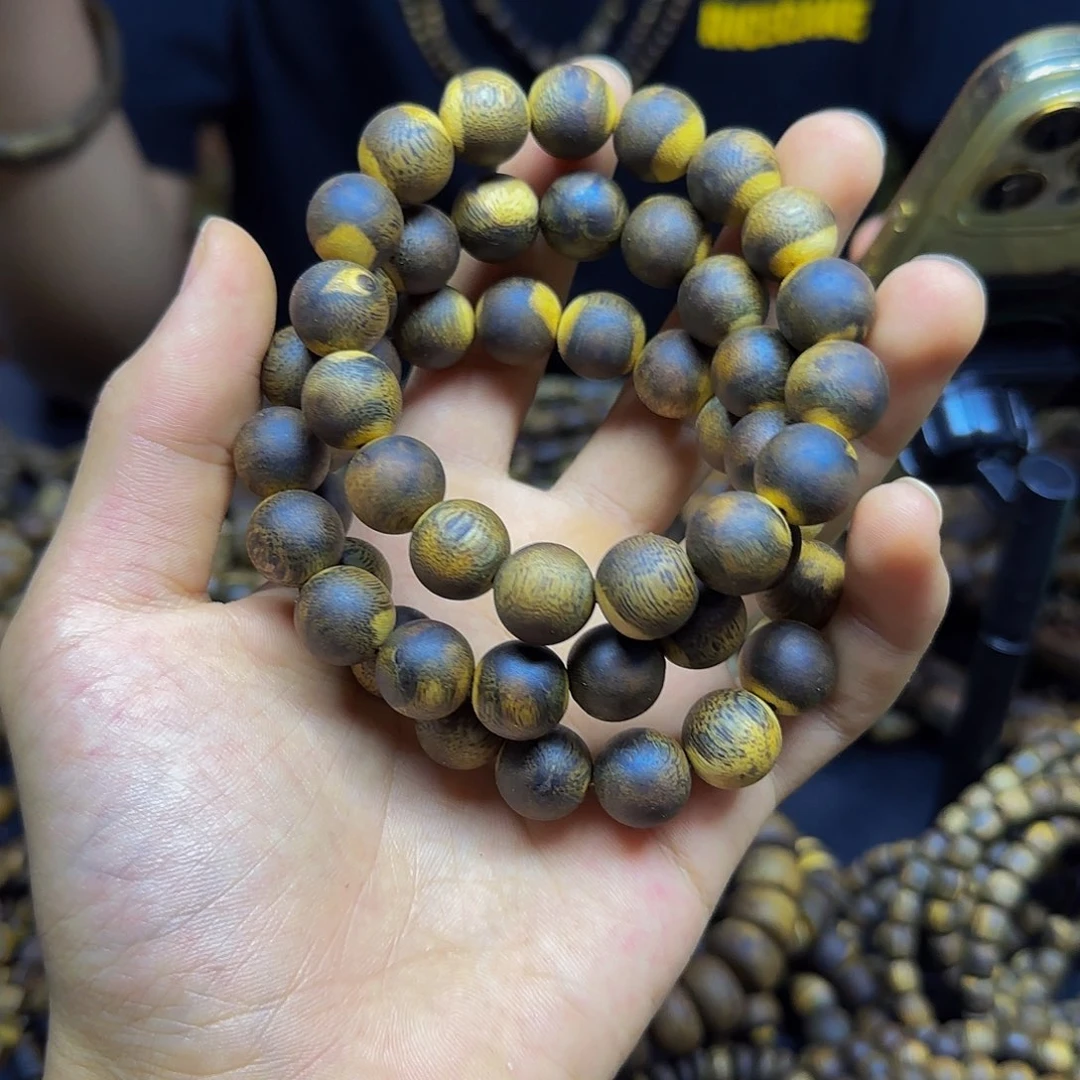 手串沉香99分沉1.3留疤圆珠单圈17克加多样性发一