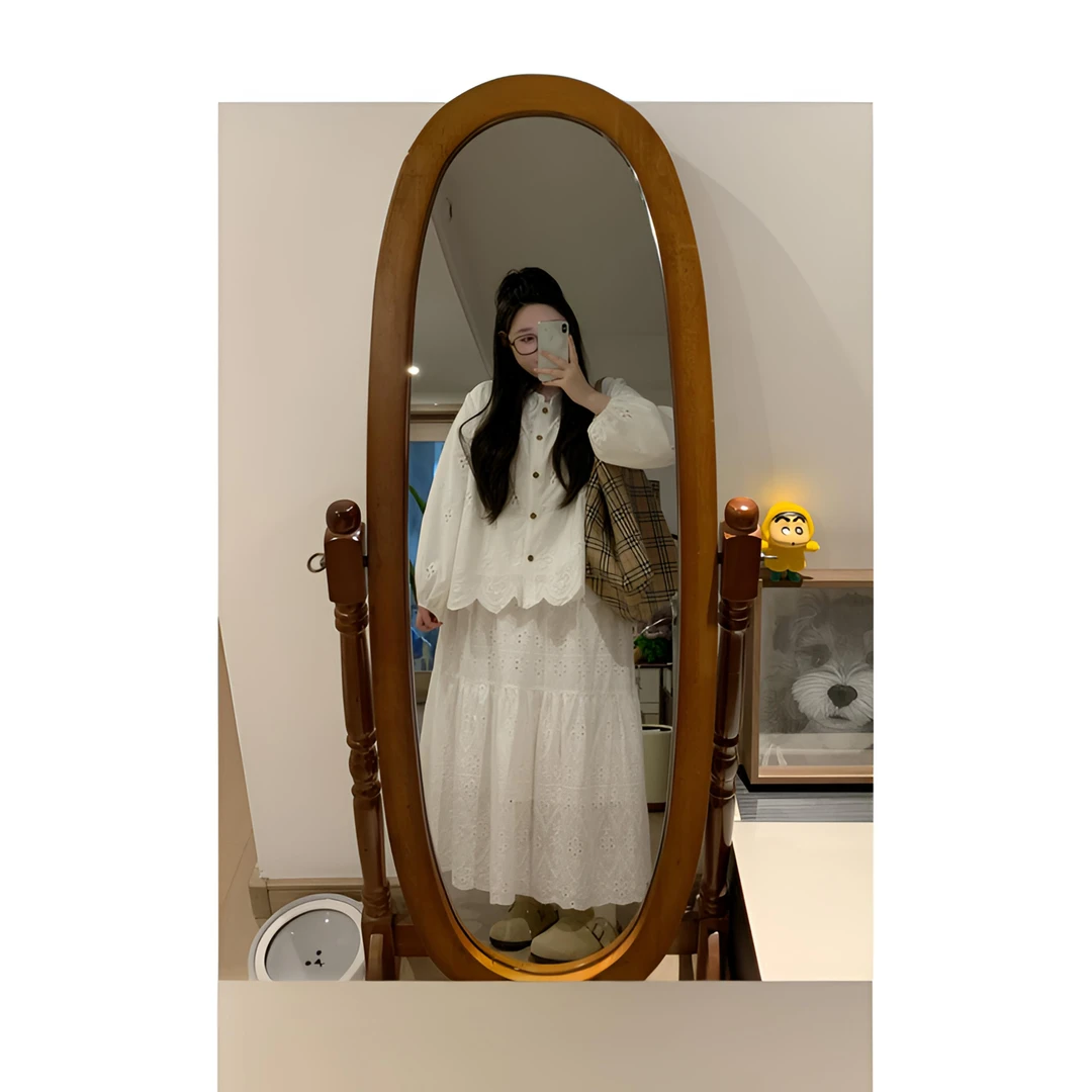 （久美源源子专属）白月光   韩系显瘦氛围春季衬衫/半身裙 0015