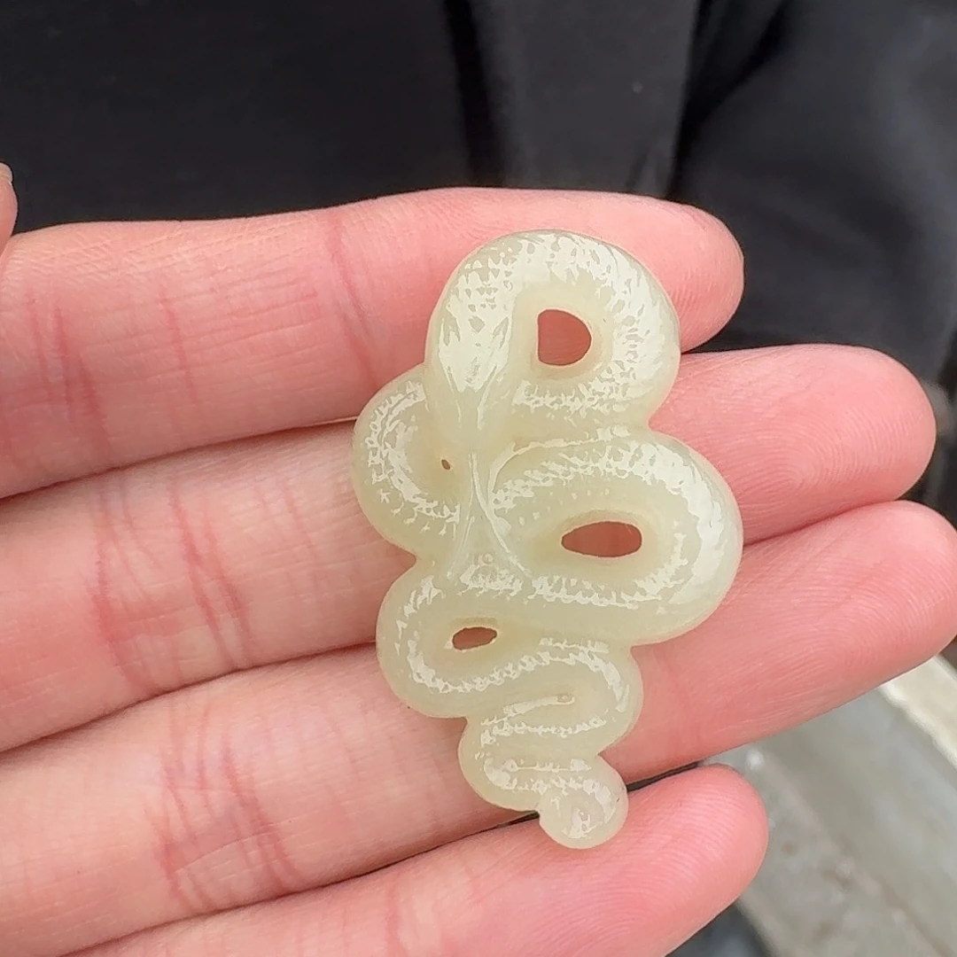 和田玉腰缠万贯未镶嵌220木卡39左右青海料