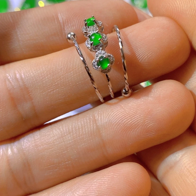 【闪购商品】银S925镶嵌挂件翡翠天然翡翠