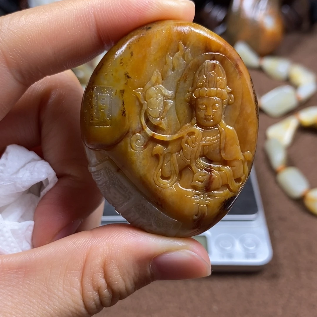 和田玉未镶嵌挂件