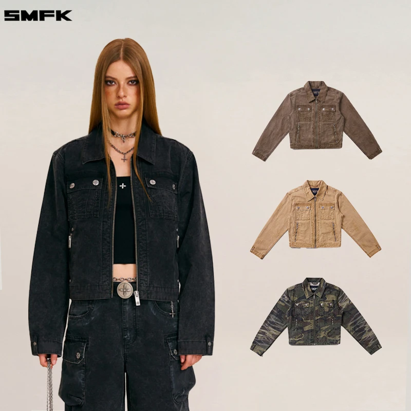 SMFK野性起源手工染色工程师夹克 CGW05S 复古休闲百搭短款外套