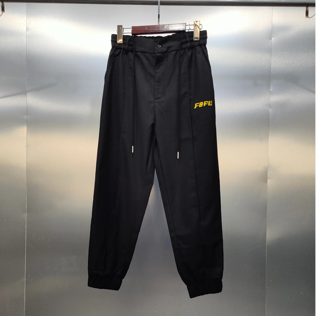 K04-21557-FBF春秋季裤腿经典印花束脚休闲裤