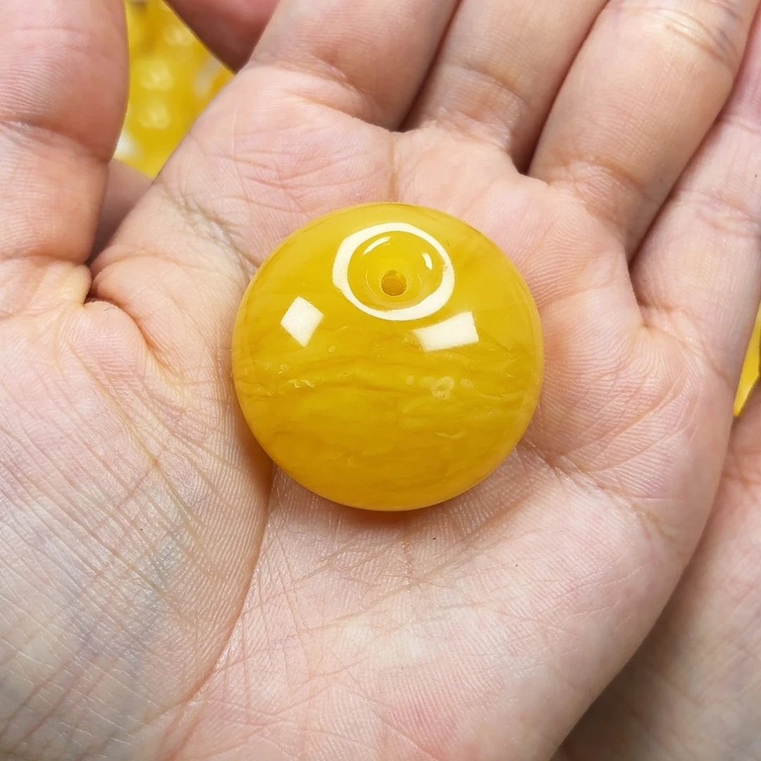 蜜蜡未镶嵌颈饰焦皮浓蜡妖花公主扣