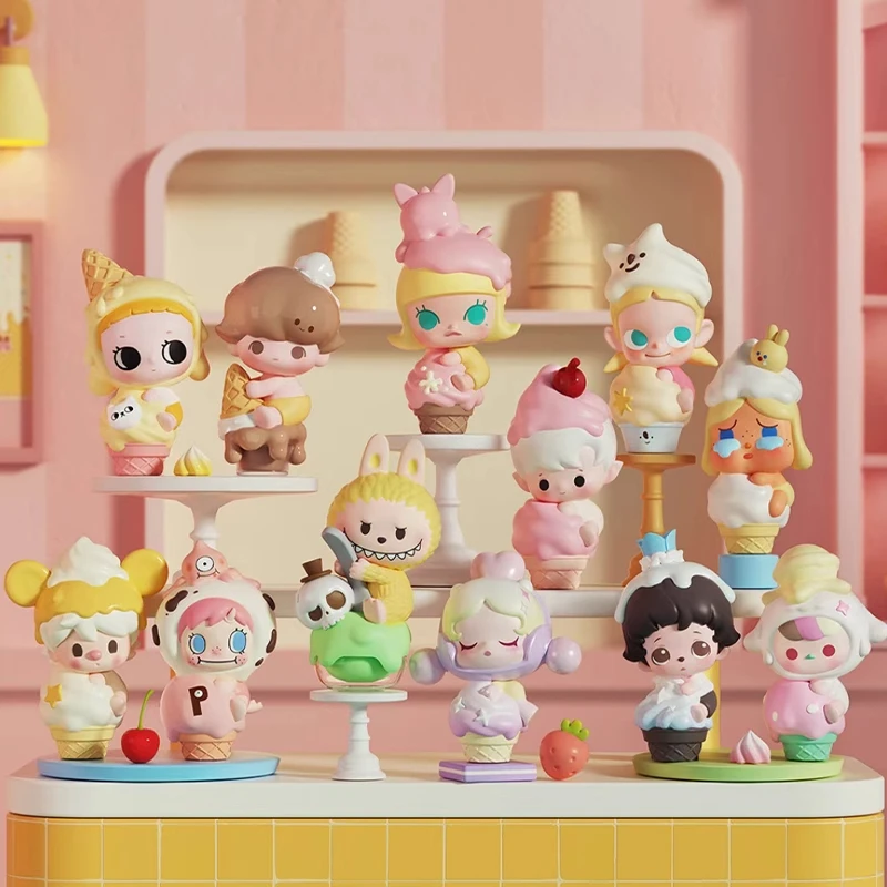 【海外专拍直播间拆】泡泡家冰淇淋甜筒杯系列萌粒盲盒潮玩手办